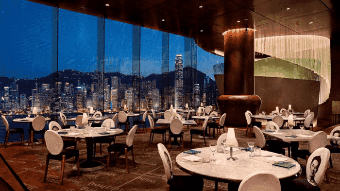 Felix, en af 9 top restauranter på Peninsula Tower Hotel i Hong Kong