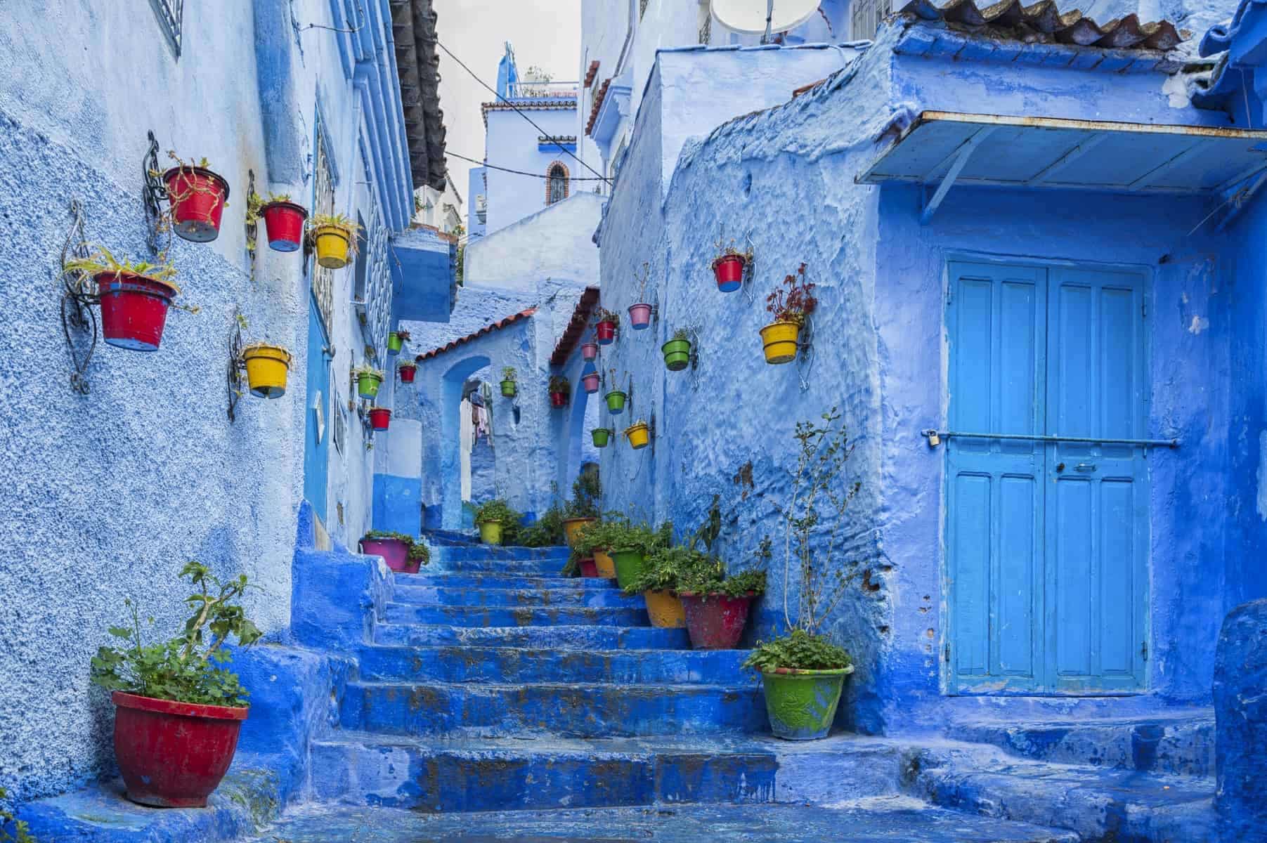 The beautiful blue medina of Chefchaouen, the pearl of Morocco - North Africa
