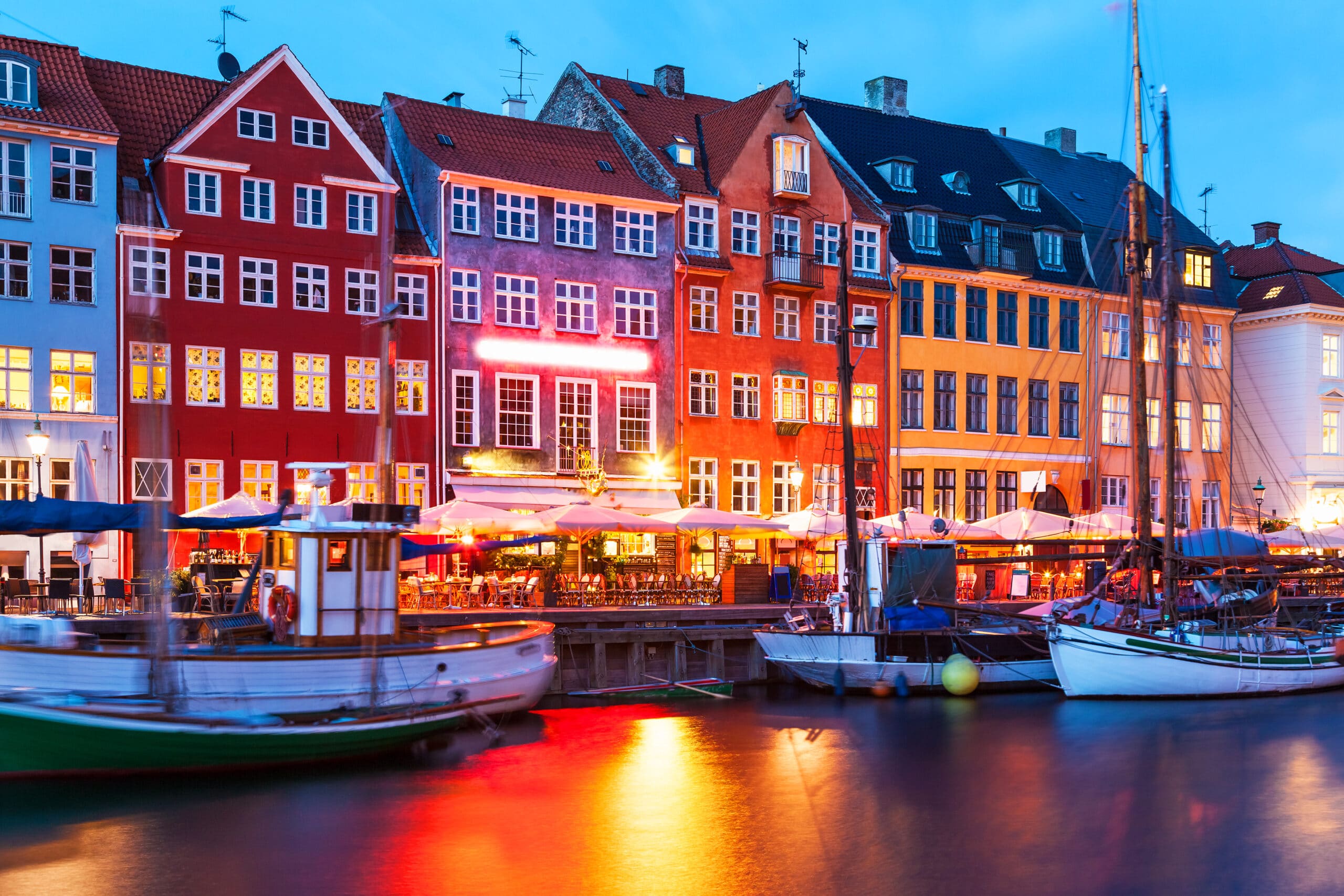 Nyhavn i København,et stadig stort turistcentrum