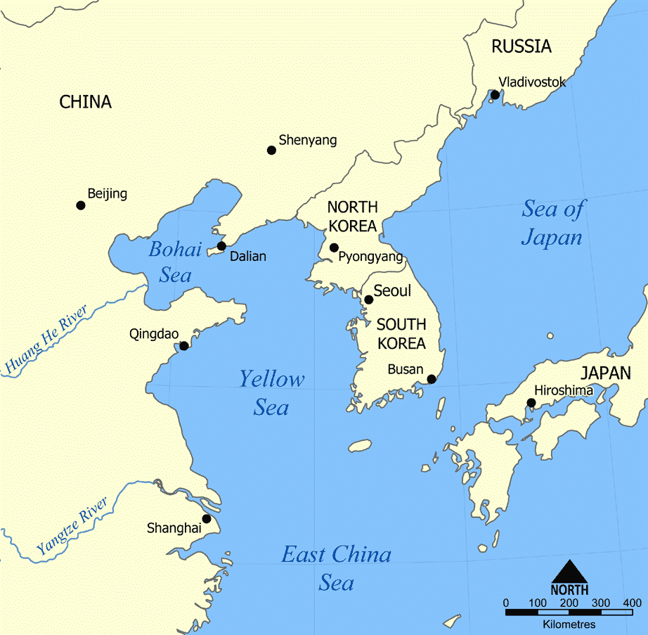 Yellow Sea, Sydkorea, Asien