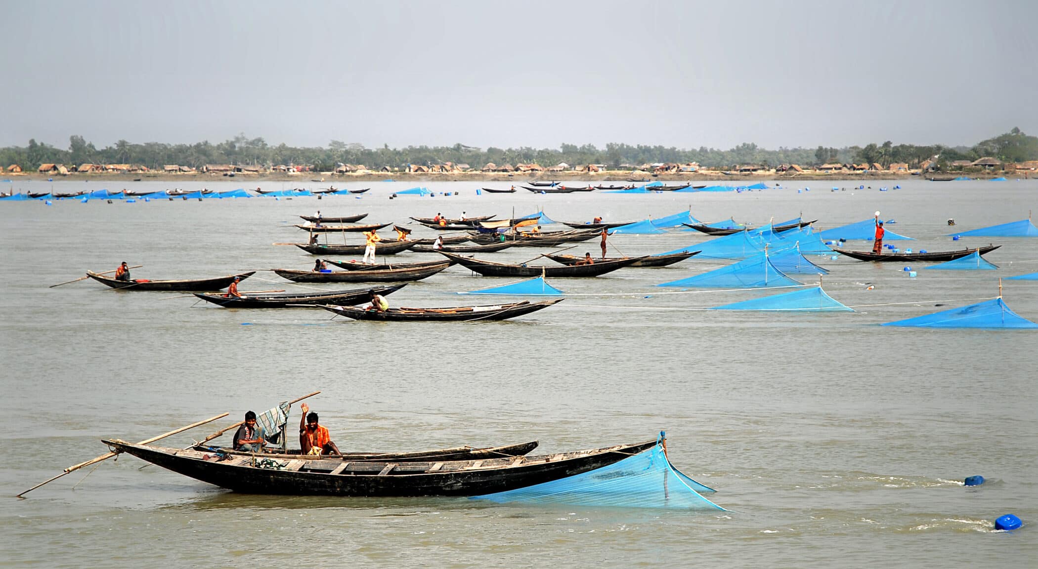 Tache Pashur River near Mongla in Bangladesh