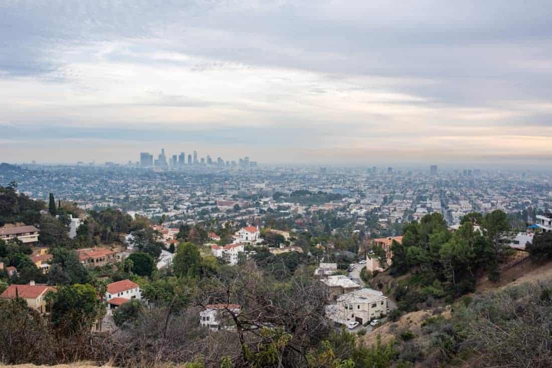 Los Angeles skyline og Griffith.
