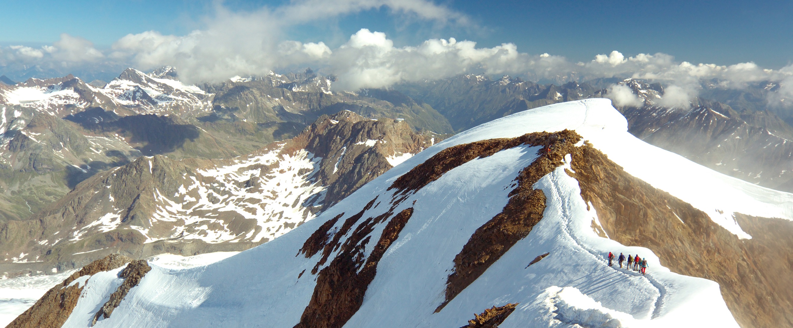 View from Wildspitze Peak, Ötztal Alps, Austria