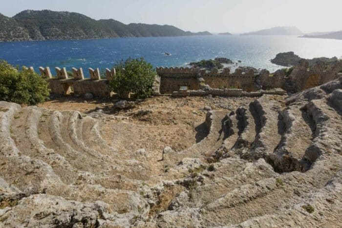 Antalya. Ancient theatre built by the Lycians in the ancient site of Simena, near the town of Kas.
