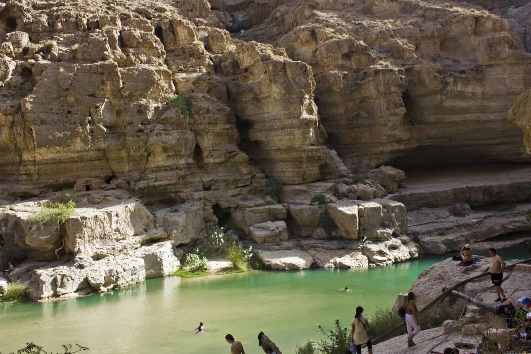 Wadi Shab, Sur, Oman. Wadi Shab er et vidunder af en seværdighed i Oman. 