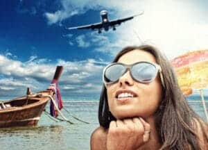 Smuk kvinde i Thailand Exotiske rejser