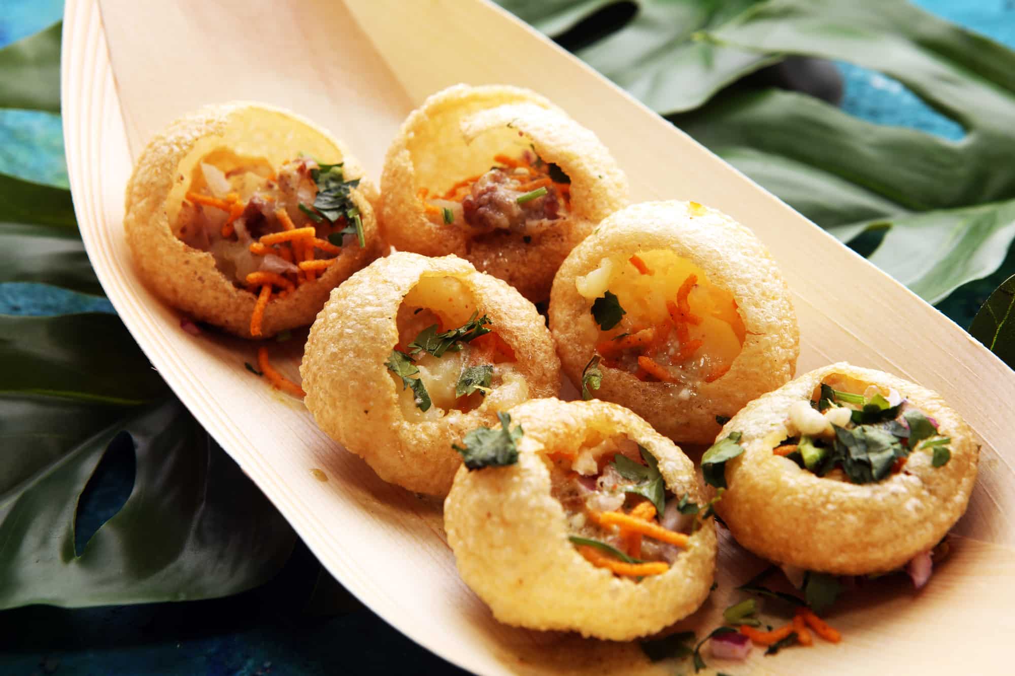 Pani Puri indian street food. Golgappe, Chat item, India