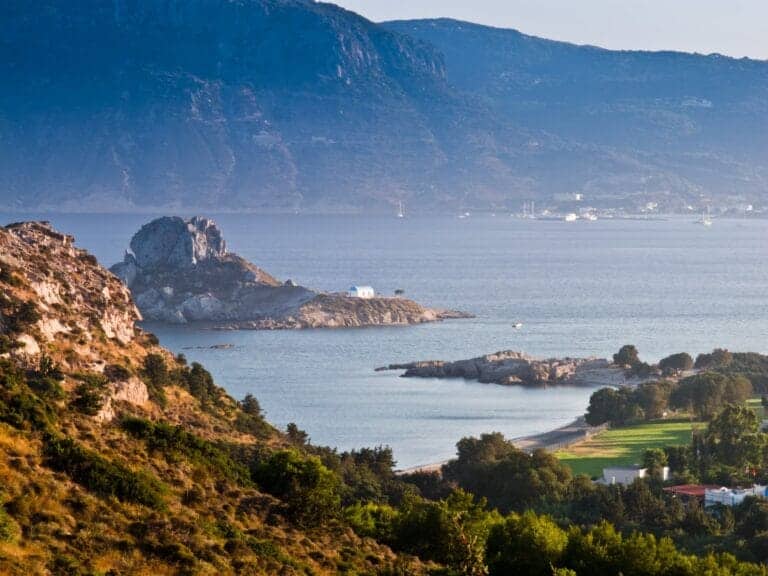 Rejsen til Kos, greek aegean sea island landscape