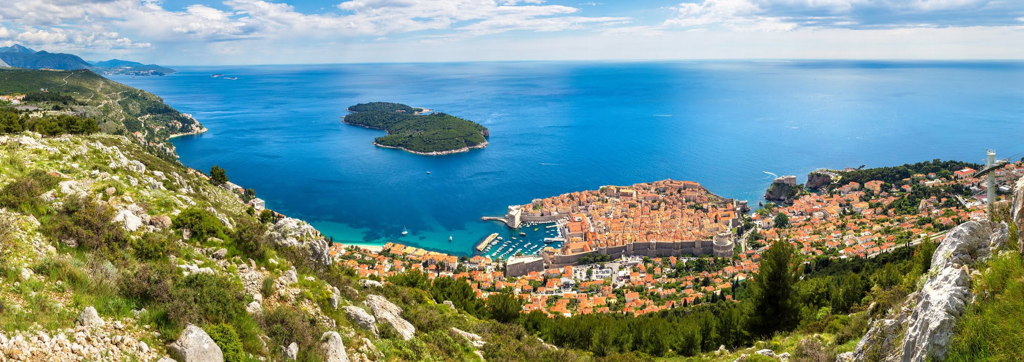 Den smukke by Dubrovnik, Kroatien