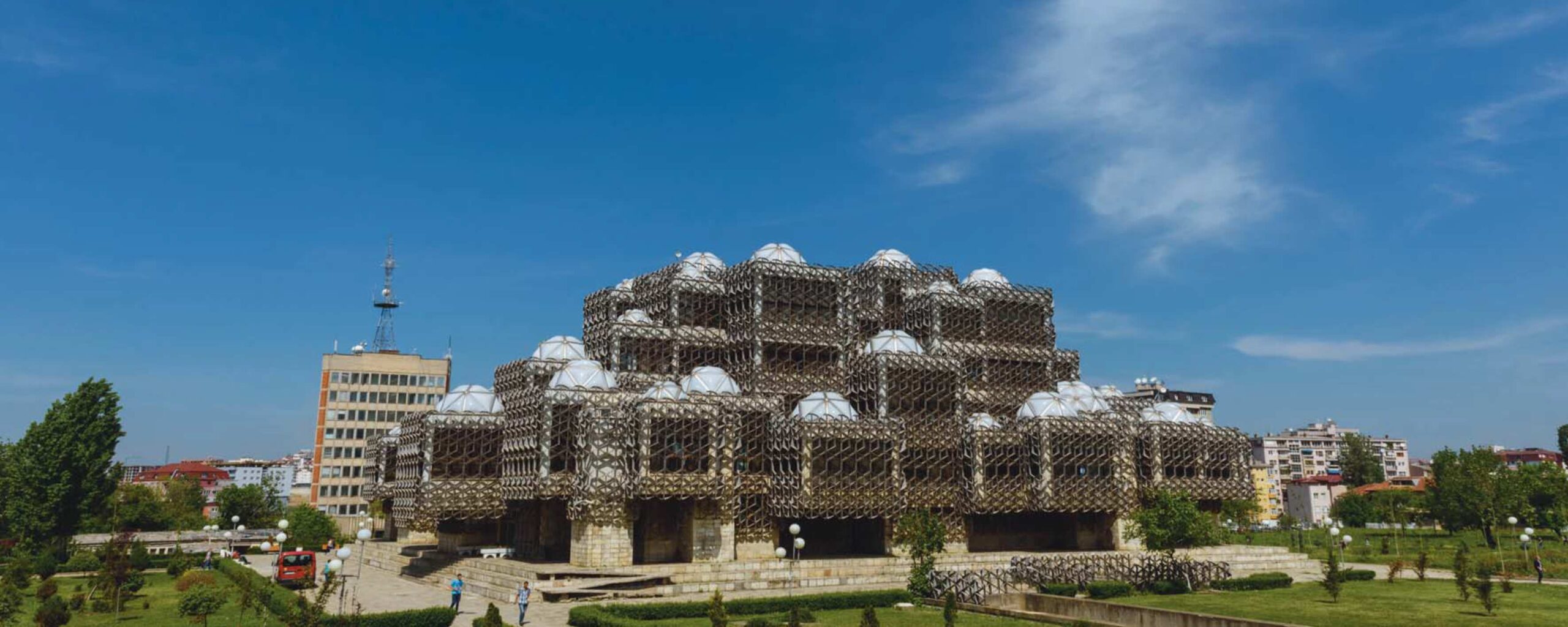 Kosovo National Library designed by Croatian architect Andrija Mutnjakovic