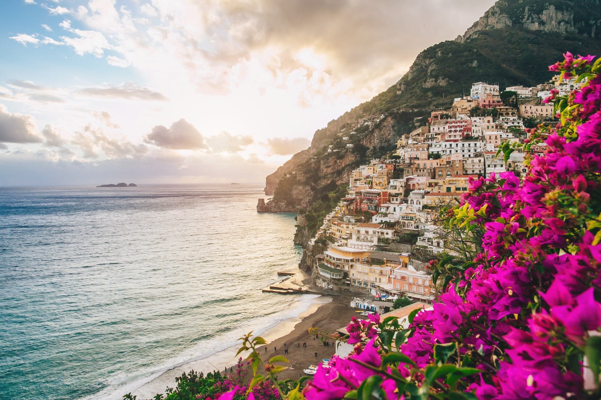 Positano forår, Amalfi kysten, Italien