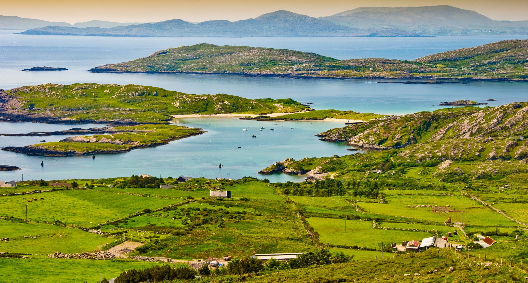 Beautiful scenic rural landscape from Ring of Kerry ireland