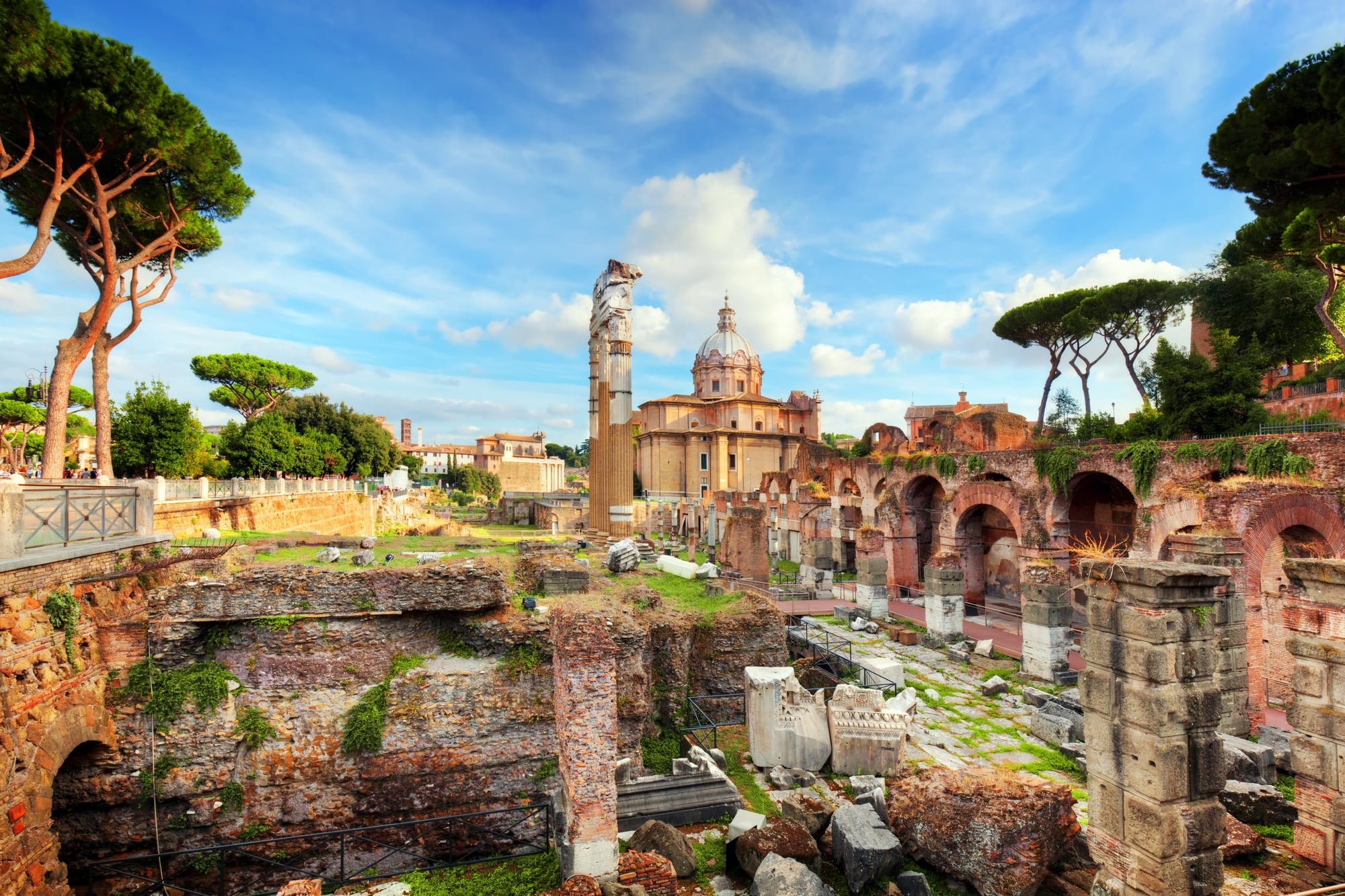 The Roman Forum, Italian Foro Romano in Rome, Italy