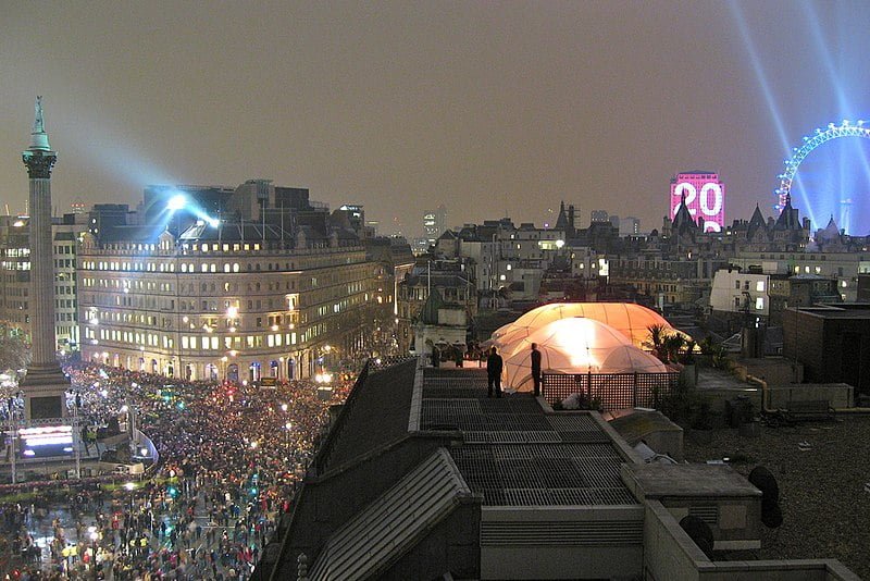 London Trafalgar Square, New Year