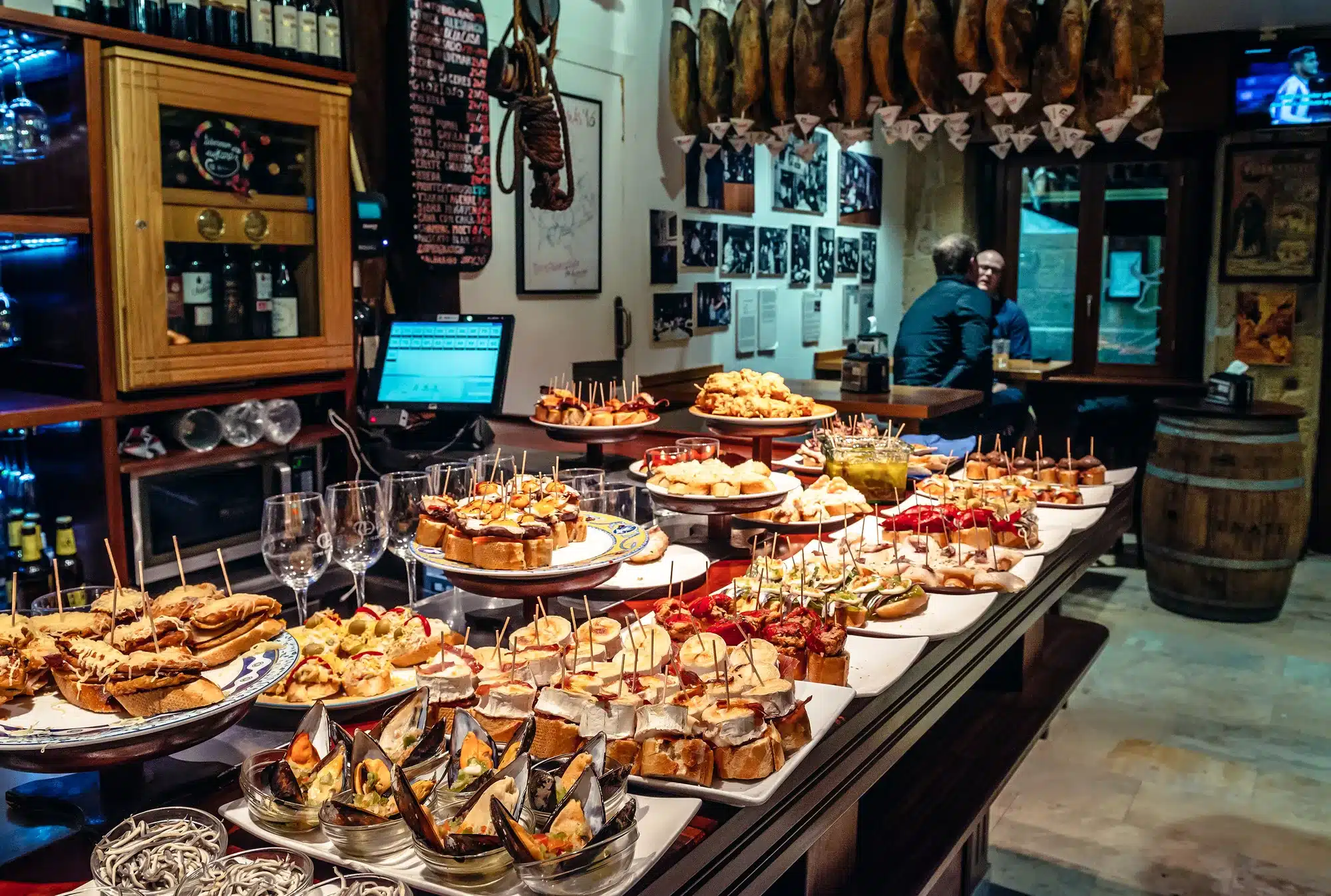 San Sebastian, Spain - Tapas in Casa Alcalde bar in San Sebastian city also called Donostia in Basque Country
