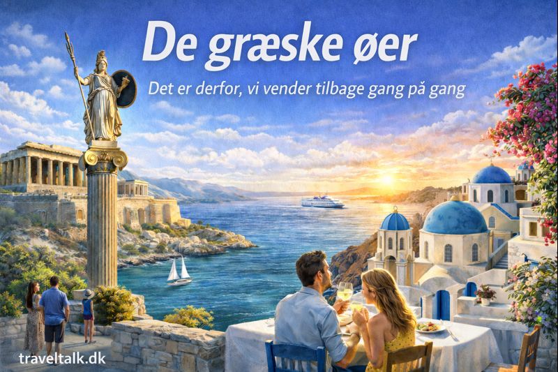 Griechische Inseln vom Wasser aus gesehen während einer Inselhüpfen-Tour in Griechenland